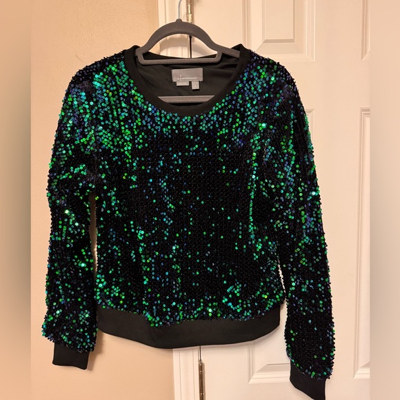 Anthropologie sequined sweatshirt - so fun for holidays! - Picture 1 of 3